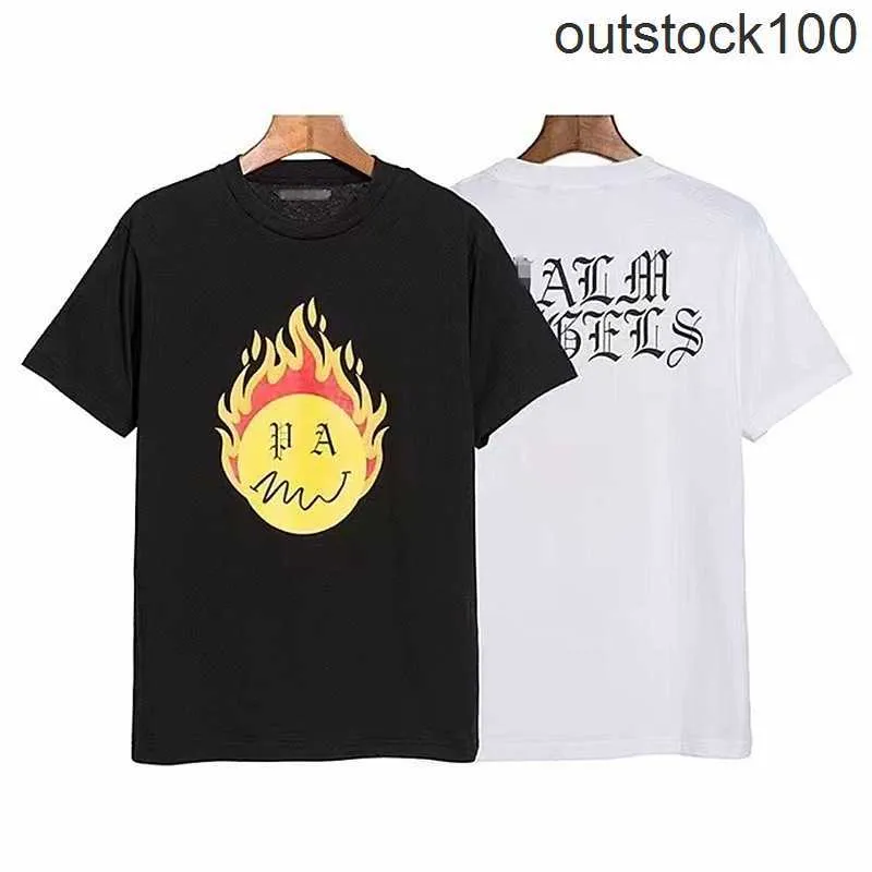 Vêtements de créateurs haut de gamme pour angles PAA Flaming Ball Imprimé à manches courtes T-shirt Men Femmes LETTRE LOBE MECHREM