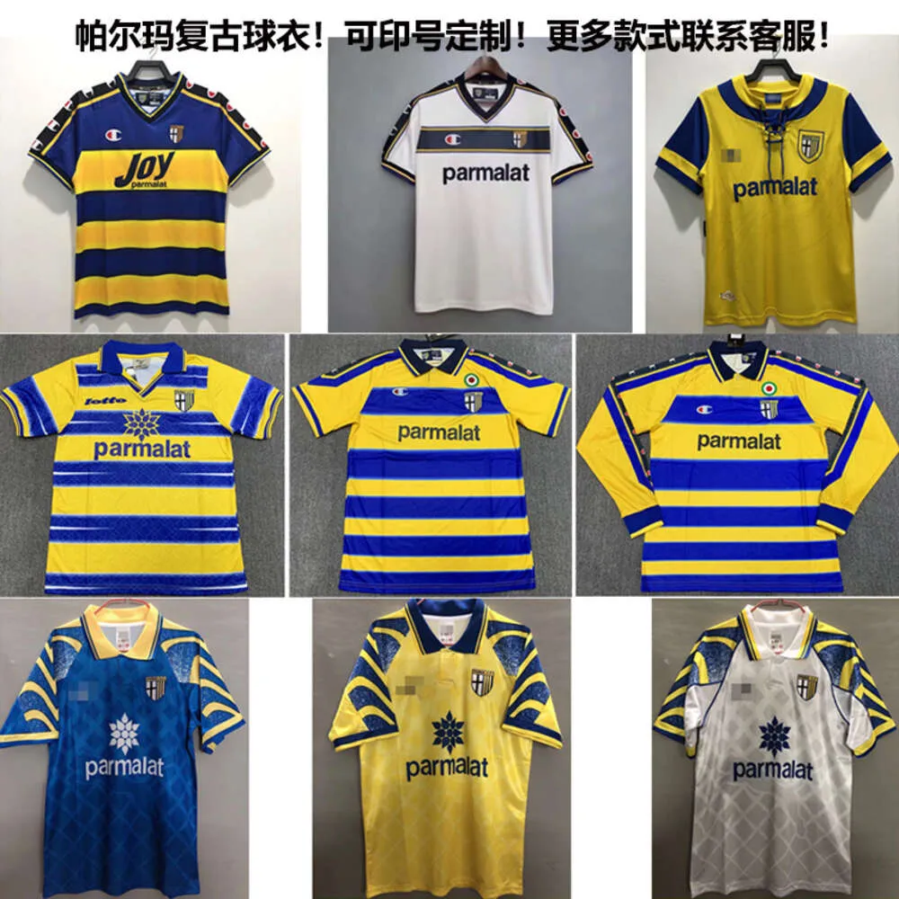 Men Jersey 2003 Saison Hidetoshi Nakata Rom Parma Mutu Adriano Classic Football Shirt