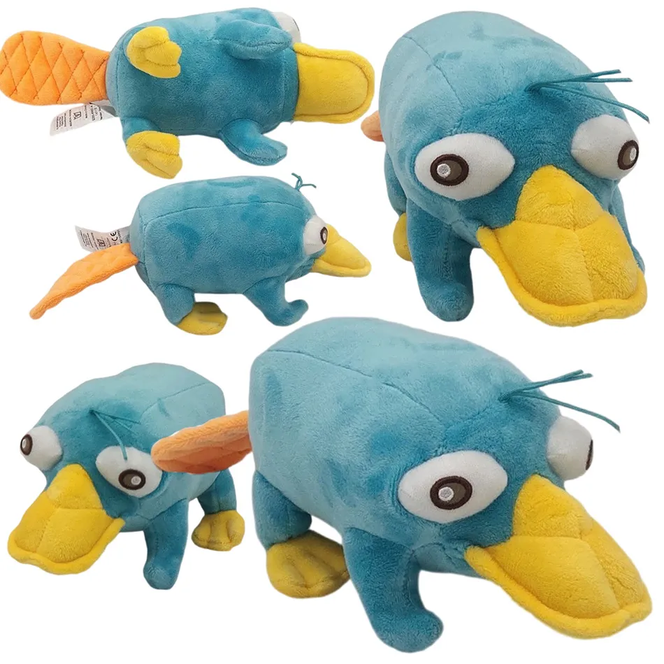 28CM New Simulated Blue Perry The Platypus Plush Toys Anime Stuffed Animals Duck Dolls Boys Girls Christmas Birthday Gifts