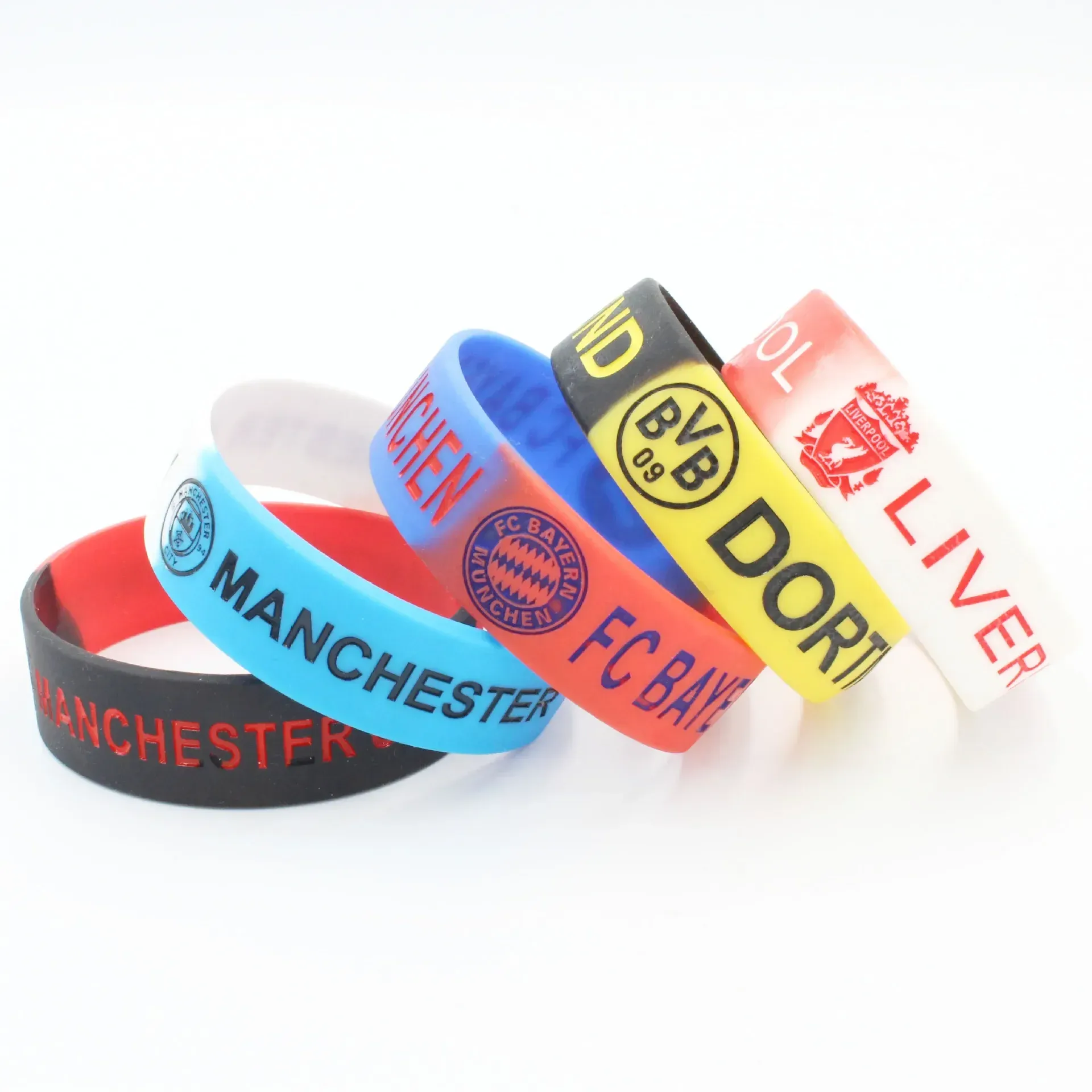 Bracelets 1pc New Wide Football Club Band Silicone Braceletsbangles National Football Team Walled Women Men Gifts SH363