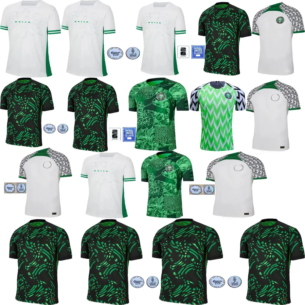 Nigéria 2024 Jerseys de futebol impermeável e de secagem rápida Osimhen 24 25 Camisa de futebol Okocha Simon Lookman Iheanacho Jerseys Uniform