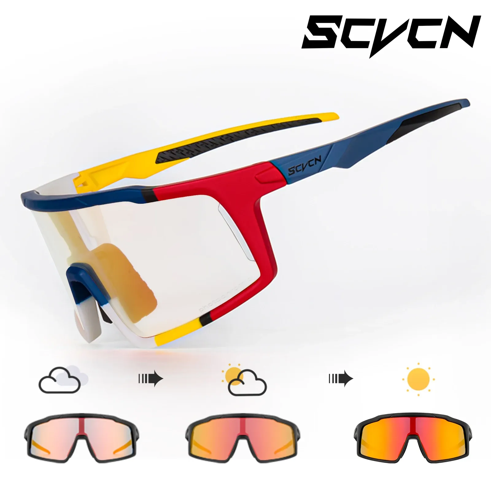 Sonnenbrille Red Photochromgläser Fahrrad Blue Gläses Sport Männer Sonnenbrillen MTB Road Bike Eyewear für Frauen Radsportbrillen Rennen Rennen