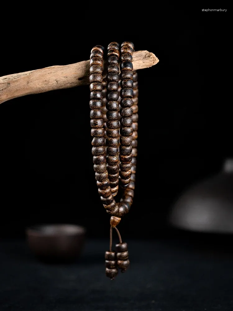 Boucles d'oreilles de collier Réglage des perles de bois d'agar naturel de haute qualité