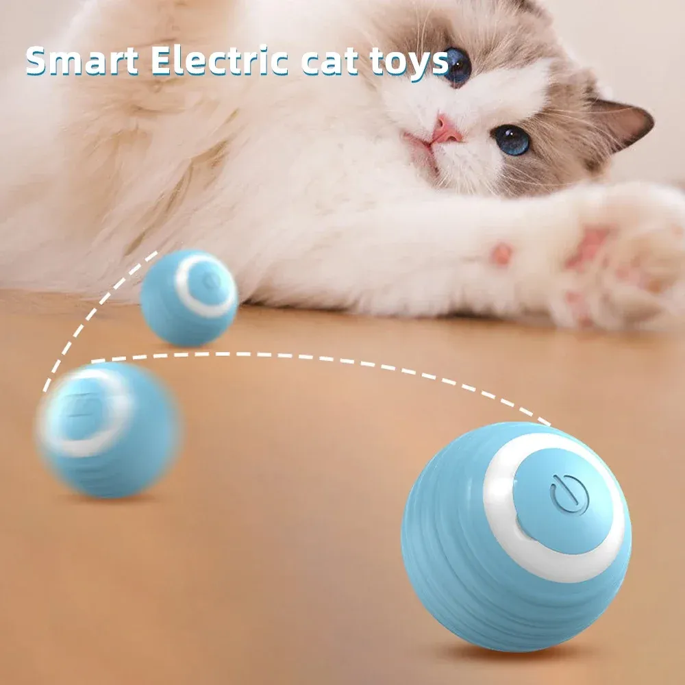 Control Cat Interactive Ball Smart Cat&DogToys Electronic Interactive Cat Toy Indoor Automatic Rolling Magic Ball Cat Game Accessories