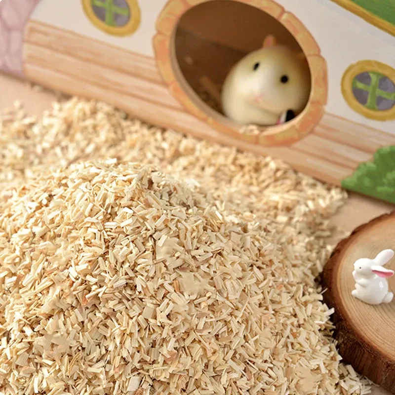 Käfige Hamsterhaus zerkleinertes Holzpolstere Sommer Feuchtigkeit entspannen kühle Haustier liefert natürliche Pappelsäger -Kissen trockener Staub frei