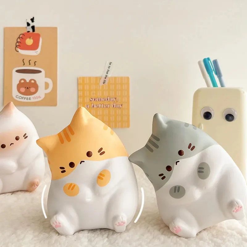 Cat Leaff Leaff Squishy Toy Pu Slow Rising Squize Antistress Ball Cartoon Table Toyever Toys 240410