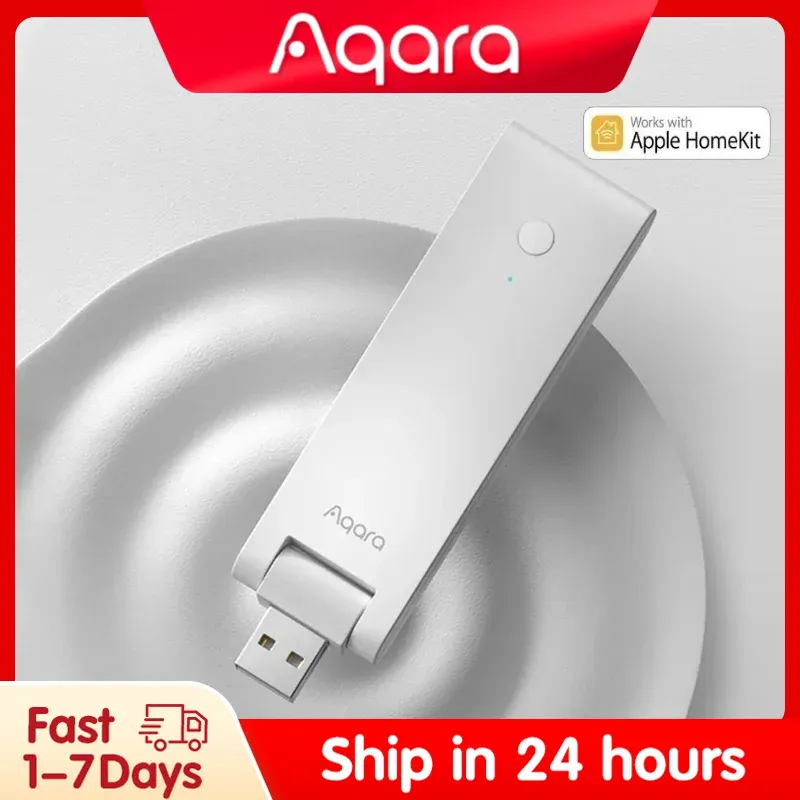 Contrôlez le nouveau AQARA E1 Zigbee Hub USB Smart Gateway Aqara Hub Wireless Zigbee Connect Remote pour Xiaomi Mihome pour Apple Homekit