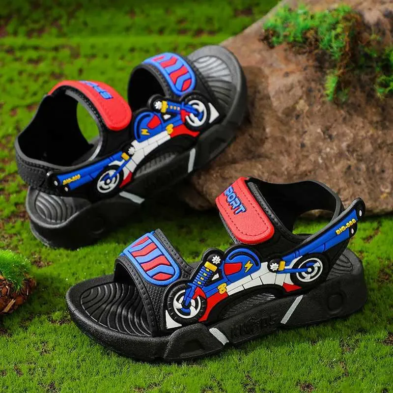 Slipper Kid Sandals 2023 Summer New Fashion Boy Sandals Soft Sole Sandals For Girl Kid Beach Shoe Kid Shoes Casual Sports Shoe Sandalias Y240423