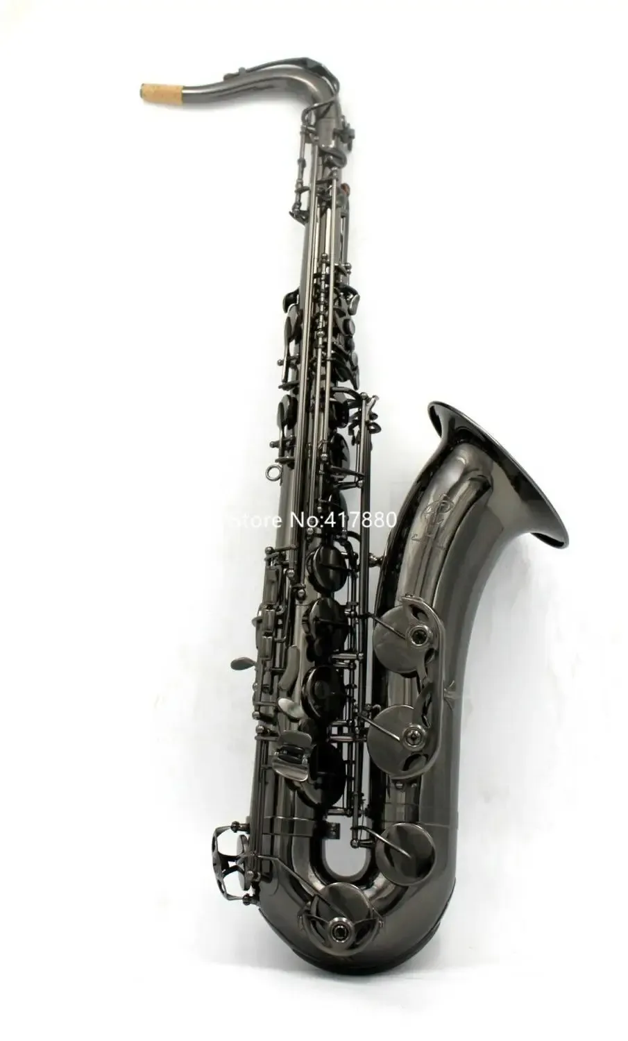 Saxofoon gloednieuwe tenorsaxofoon BB Tune Full Body and Keys Black Nickel Musical Instrument With Case gratis verzending