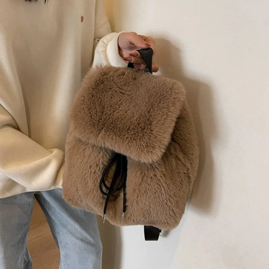 fauz fur mini backpack zara Nike Futura Faux Soft faux fur exterior in all PP6993 BLUE Fluffy Faux Fur