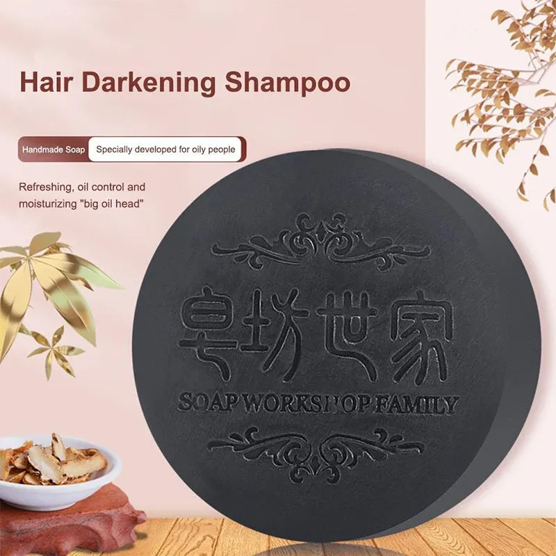Schampookonditioner 1 st naturlig organisk schampo essens polygonum tvål mild rengöring formel hårväxt produkter ingefära hår schampo hårreparation