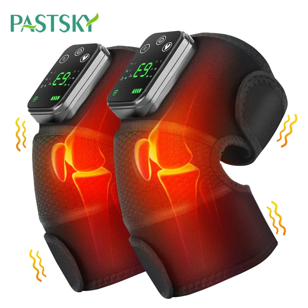 PADS 1pair chauffage masseur du genou vibration thermothérapie pour l'arthrite de l'épaule du genou Massage de douleurs articulaires soulagement de la douleur chaude