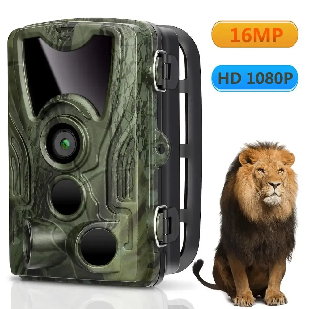 Камеры дикие камеры Тропа Охотничьи камера HC801A 20MP 1080p IP65 Водонепроницаемое отслеживание наблюдения за дикой природой PIR PIR