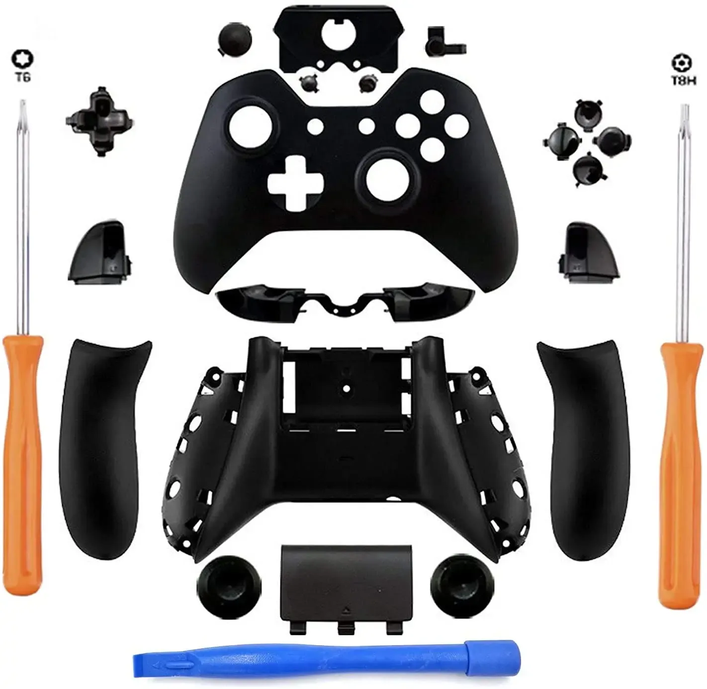 Cases Replacement Matte Controller Full Housing Shell Faceplates Buttons Kit for Xbox One Controller Case Cover 3.5 mm Headset Jack