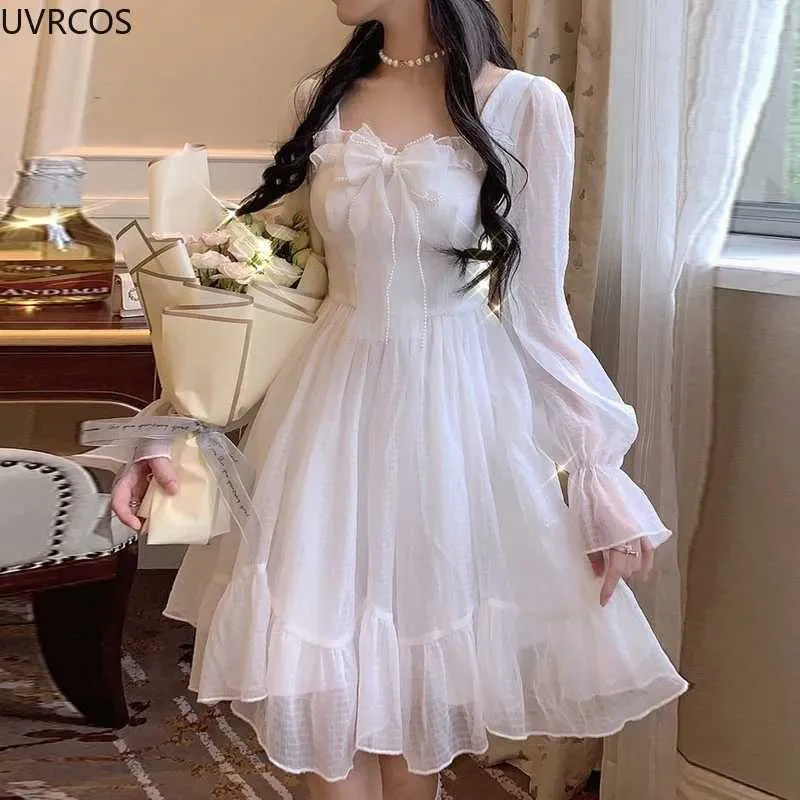 Fairy theme chiffon white floor-length dress with pullover closure and  short sleeves from Dhgate Basic & Casual Dresses - price 34.07