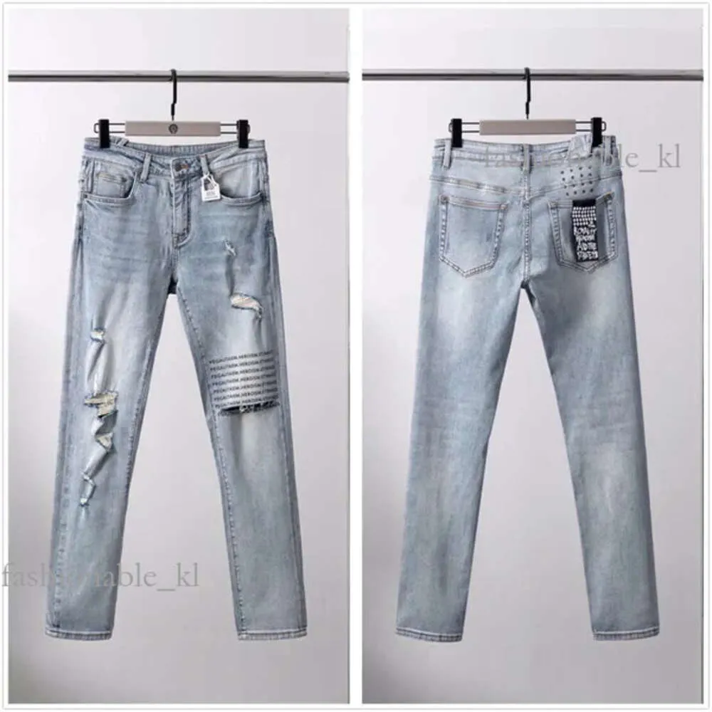 Ksubi Jeans Designer Jeans Men Jeans Blue bleu clair Gris foncé pantalon long pantalon Streetwear Denim Biker Straight Jean Old Worn Hol and Paint Casual 887