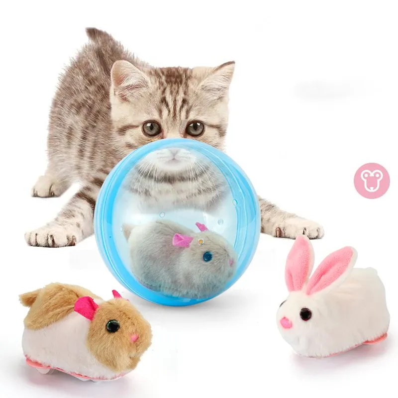 Toys Smart Cat Toys Automatic Hamster Running Ball, Electric Hamster Interactive Pet Toy for Cat Training Kitten Toy Pet Accessories