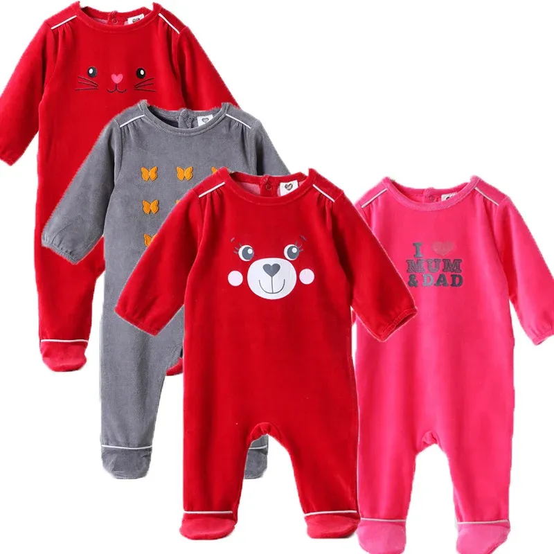 Pezzi 2pcs per bambino pagliaccetto pigiama abiti per bambini maniche lunghe abbiglia