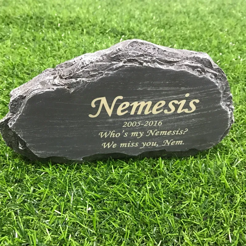 Gravestones All Contents Can Be Customized Rockery Shape Memorial Stone Or Garden Decoration Stone Indoor/Outdoor Loss of Pet Sympathy Gift