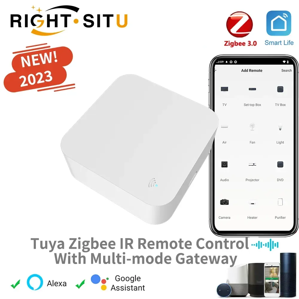 Control Tuya Zigbee IR Remote Control Tuya Multimode Gateway Zigbee Hub voor Smart Home via App Smart Life Works Works Works Works with Alexa Google Home