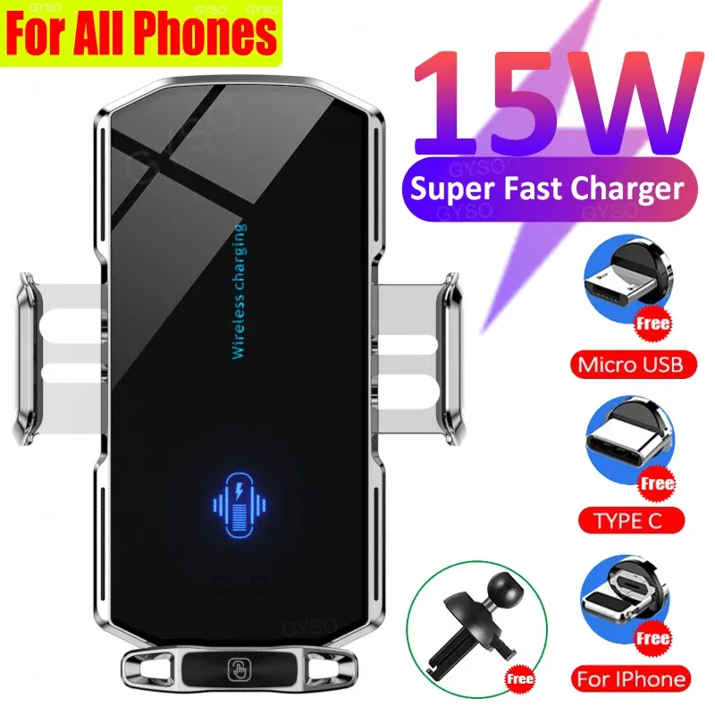 Ładowarki 15W bezprzewodowej ładowarki Indukcja szybkiej ładowania dla Samsung S23 S22 S21 S20 S10 Xiaomi Mi iPhone 11 12 13 14 Pro Max x