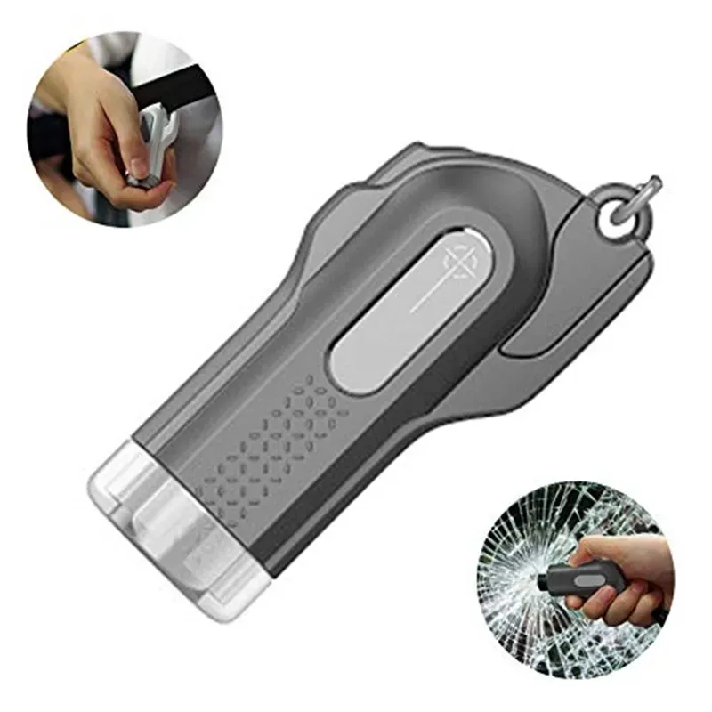 Kompakt 2 in 1 Notfallauto Escape Keychain Fensterbrecher und Sicherheitsgurt Cutter Tool Kit ZZ