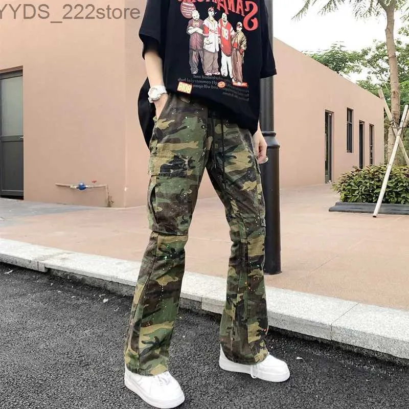 Frauen Jeans 2023 Y2k Street Kleidung Tarnung Tarntarte Jumpsuit Cargo Hosen Herren Kleidung Sportbekleidung Herren Jogger Casual Hosen Moda Hombre YQ240423