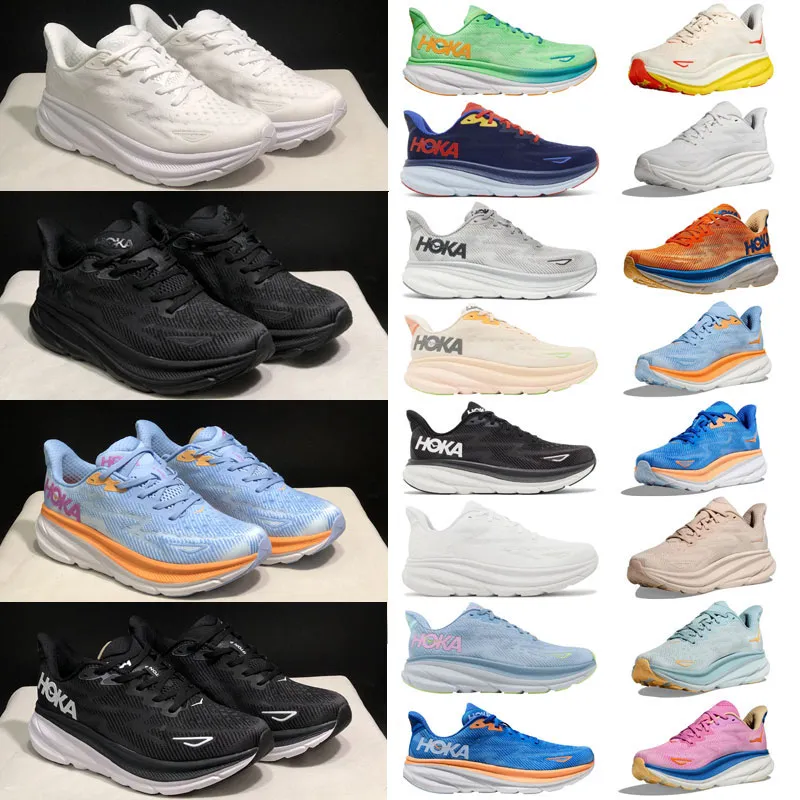 Um Sapatos Clifton 9 Cyclamen for Men Women Harbor Mist Triple Black Shifting Sand Impala Antracite azul vermelho Blanc de Blanc Airy Cerise Cerise sem nuvens Treinadores sem nuvens