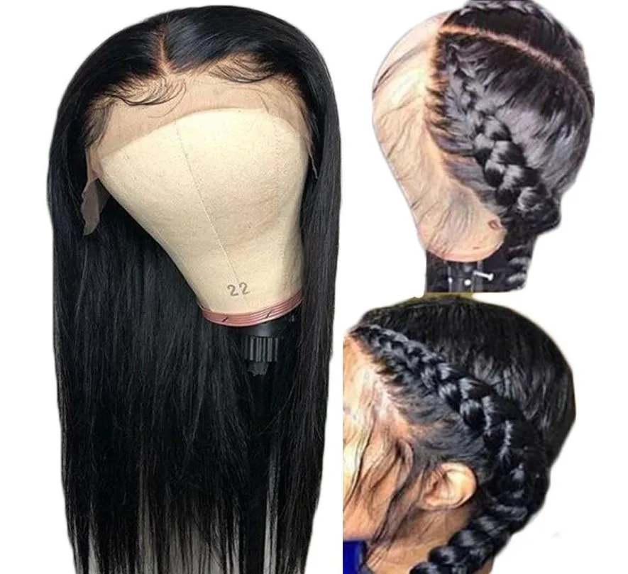 360 кружевные фронтальные вигвиг бразильские парики для волос качество 44 шелковые топы без кружевного парика натуральная кожа 3636547