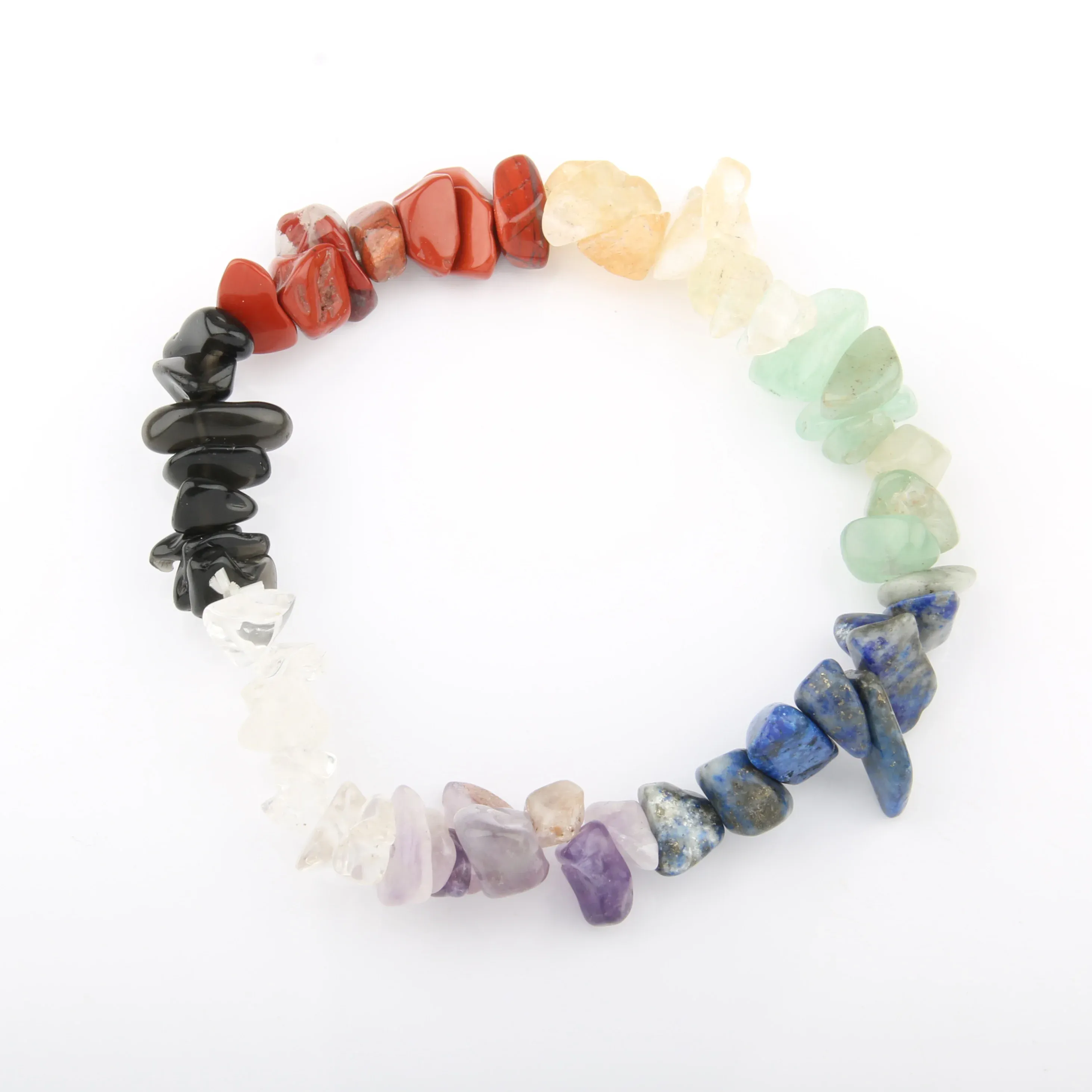 Socchi di pietra naturale 7 braccialetti chakra reiki guarigione del bracciale cristallo tigre tigre lapis lazuli chip perle perle perle per le donne braccialetto