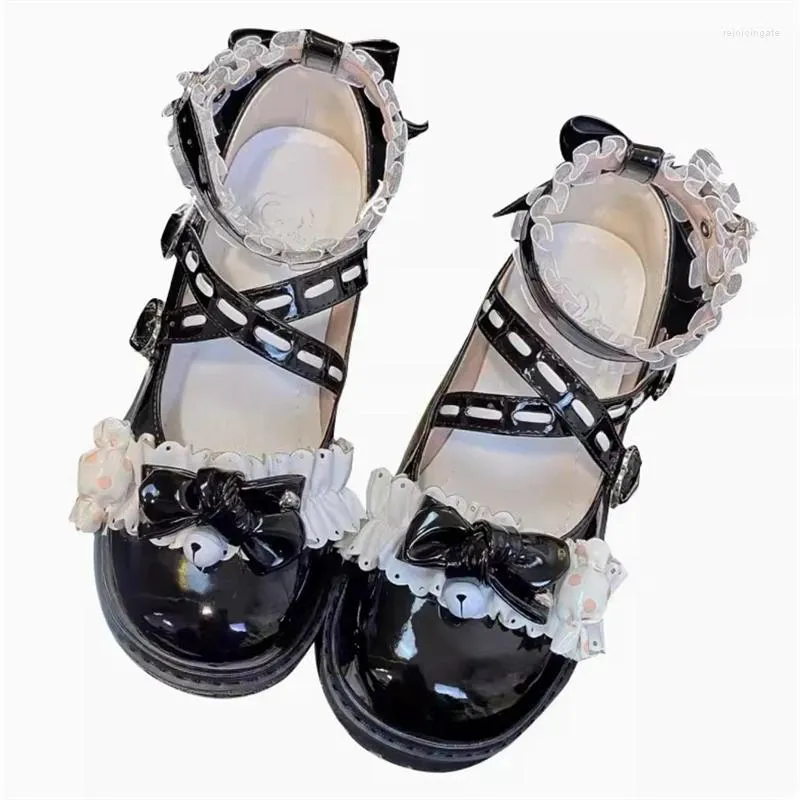 Chaussures habillées mary jane sweet girl feme kawaii go party japonais mignon anime lolita harujuku brevet cuir bas talon