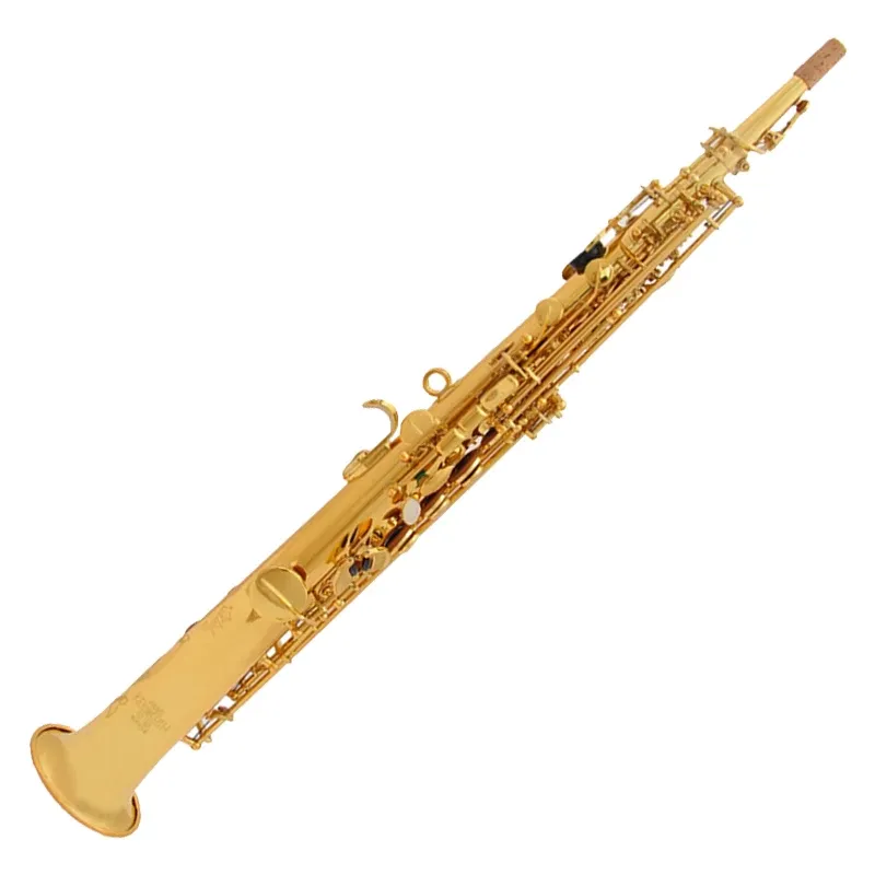 Saxofon JK Keilwerth SX90II Soprano Saxofon Guld Nickel B Flat Sopran Rakt med två nackfodral Munstyckhandskarv