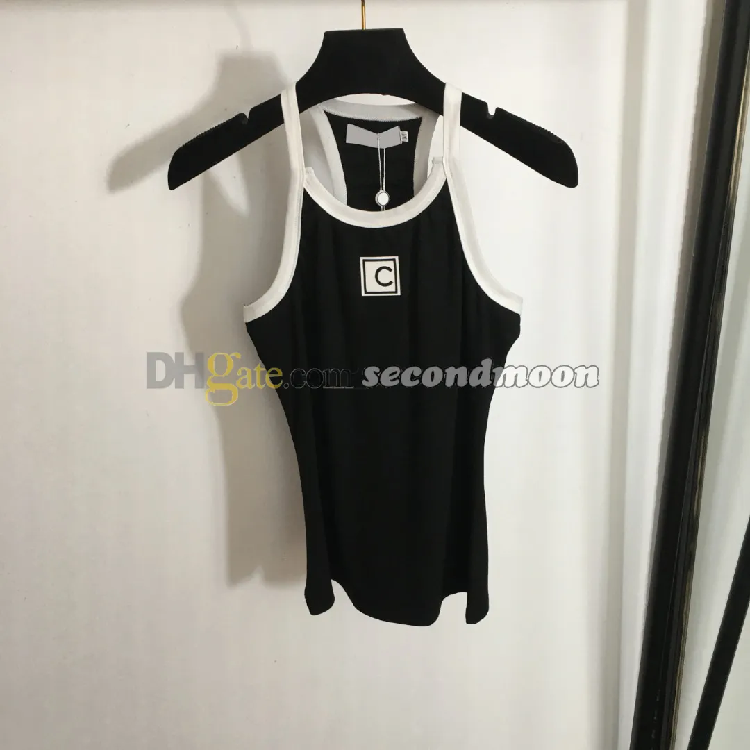 Contrast Color Sport Top Women Sexy Sling Vest Весна летние летние жилеты.