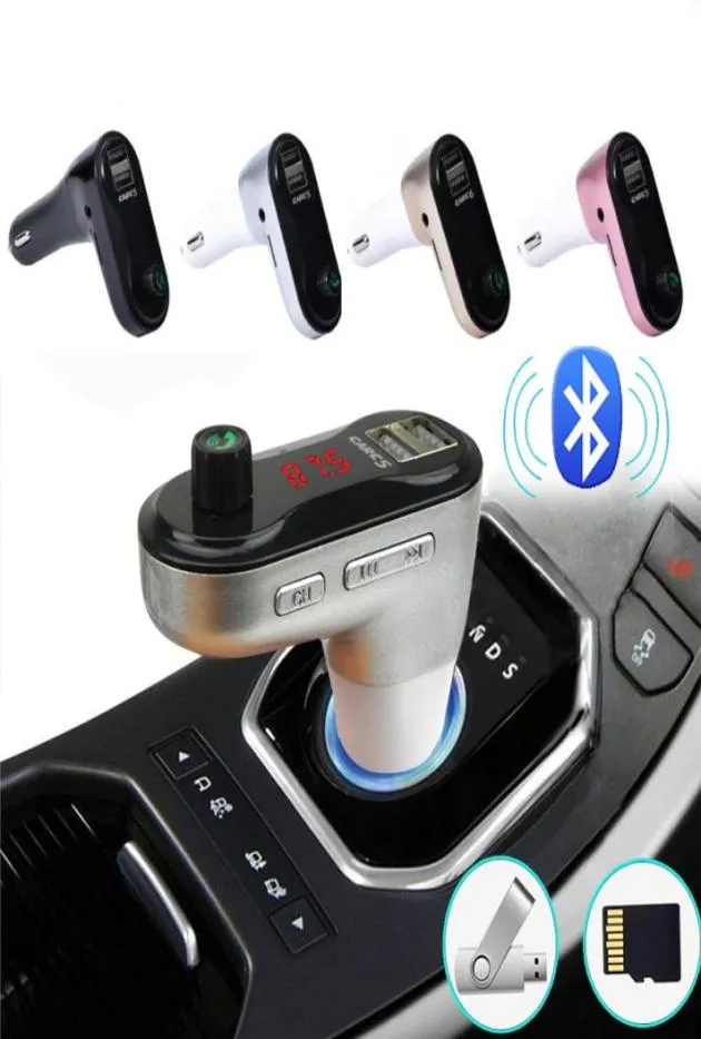 Bluetooth Car Kit FM Transmisor MP3 Modulador USB Cargador de automóvil Soporte Tf Tarjeta U Disco DC12V USB FM Transmisor6133990