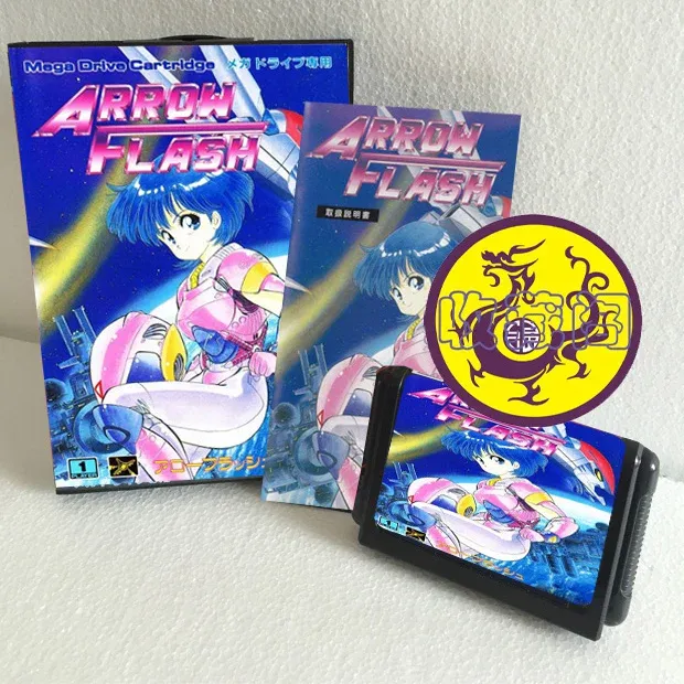 Accessoires Arrow Flash avec boîte et cartouche manuelle pour Système de Genesis de carte de jeu SEGA MD 16 bits