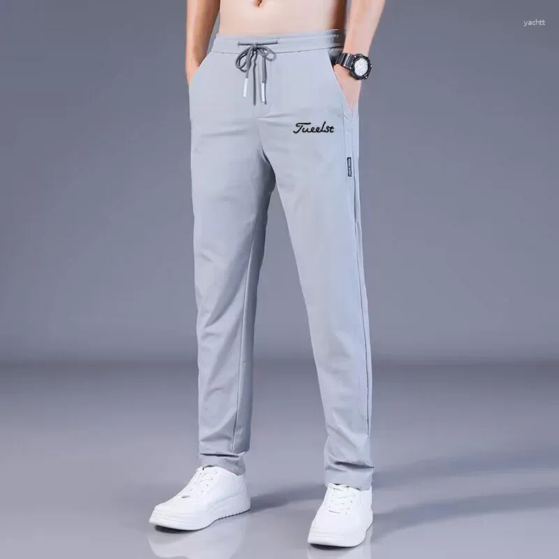 Pantalon masculin 2024 Saut-salles décontractées minces pantalons de survêtement élastique coréen