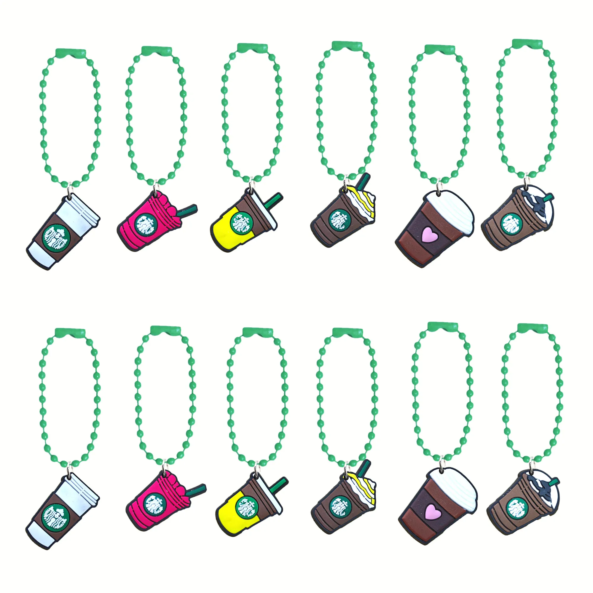 Keychains Lanyards 12pcs dessin animé Keychain Creativity Cake Cake Ball Perle Clé Ring Fashion Personnalité Cortes Cormes Charmes pour femmes G OTV46