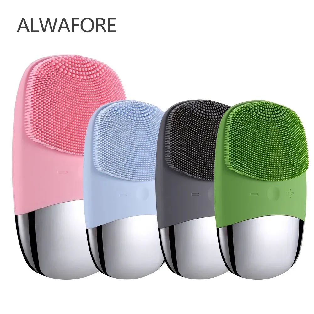 Instrument Electric Facial Cleansing Brush Silicone Sonic Face Cleaner Motor Ultrasonic Cleaning Intelligent Facial Cleansing Massage Tool