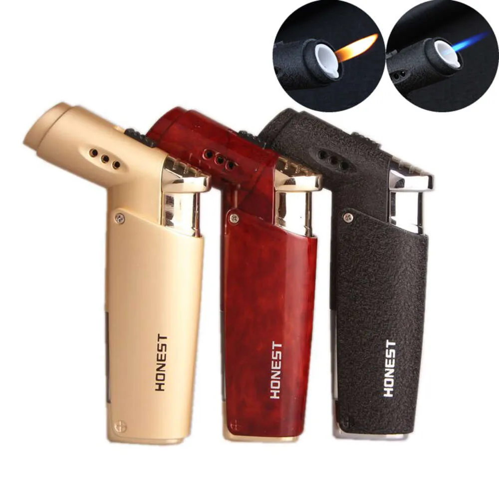 Uczciwy strumień Jet jaśniejszy płomień Butan Torch Lighters WindProof Outdoor Argarette Cigar Igniter