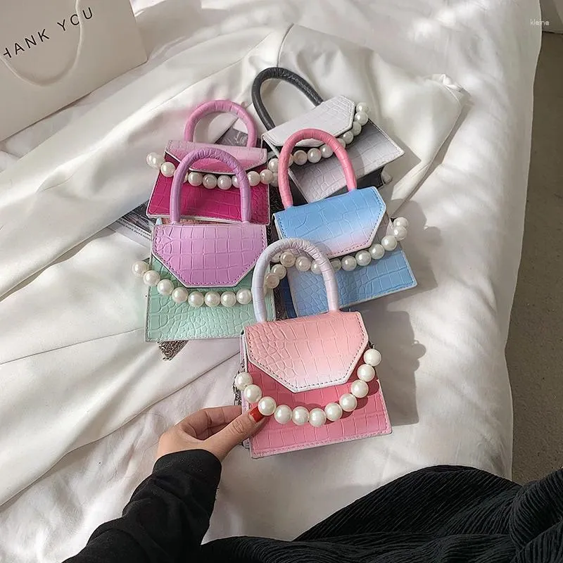 Shoulder Bags Fashion Personality Handbags Korean Style Pearl Bag Small Chain Crossbody Exquisite Vintage Shopping Literary