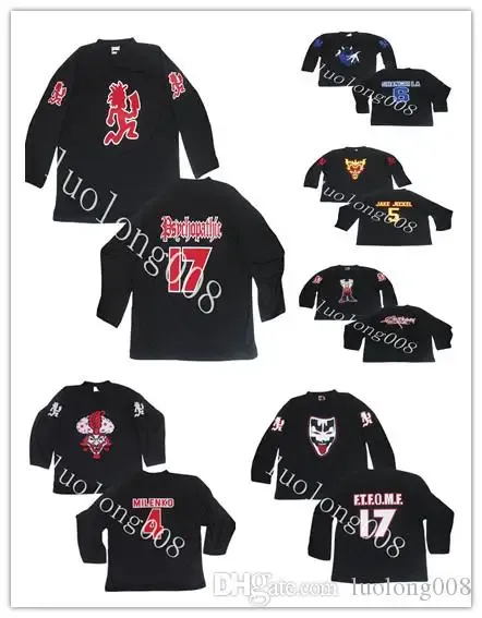 Hockey Insane Clown Posse Milenko RiniddleBox Shangri Dope Jake Jeckel Hockey Jersey broderie cousée Personnaliser n'importe quel numéro et nom