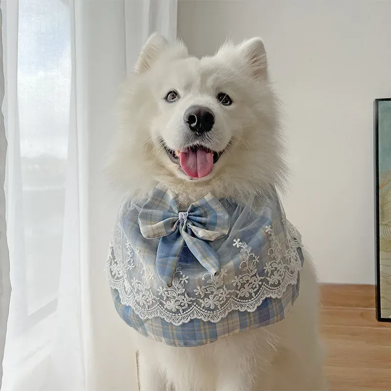 Accessoires Samoyed mittel- und großer Hund Bandana Slobber Schal Labber Hund Slobber Bib Schmuck Haustier niedlich Lätzchen