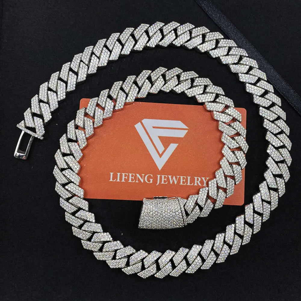 Fábrica Al por mayor de 15 mm Miami Link Chain for Men 18k Gold Chaped Cuban Cabklace 925 Joyería Sliver regalo de Navidad