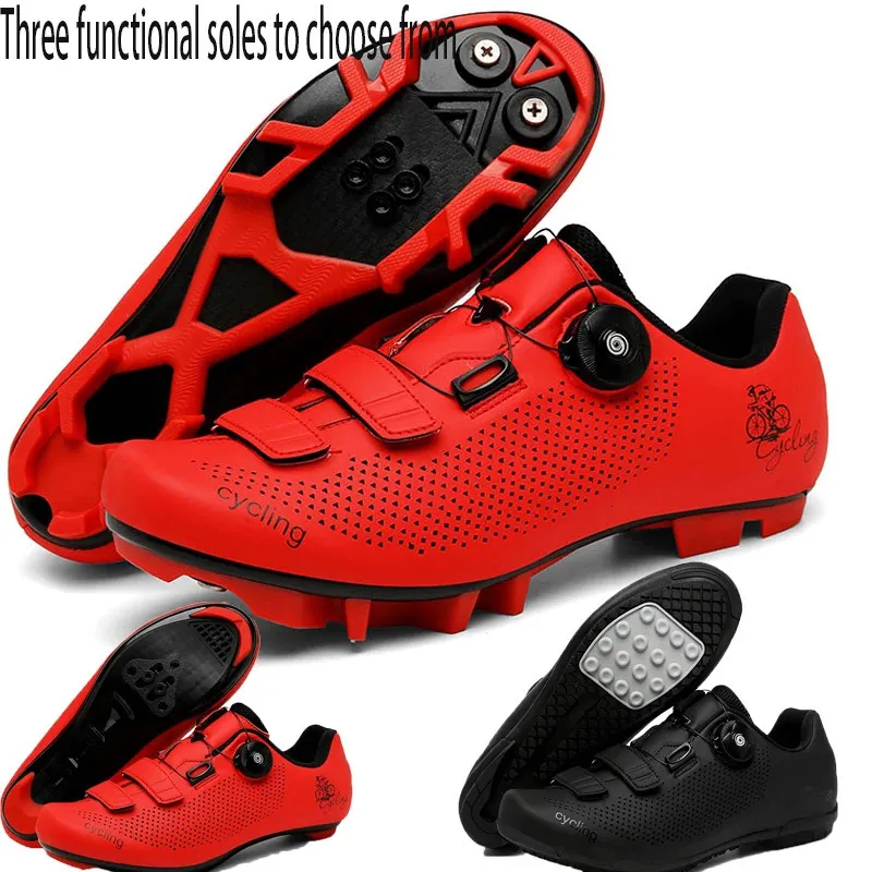 Heren fietsschoenen verkrijgbaar in drie functionele schoenenzolen voor koppels fietsschoenen buitensporten en vrijetijdsschoenen 240417
