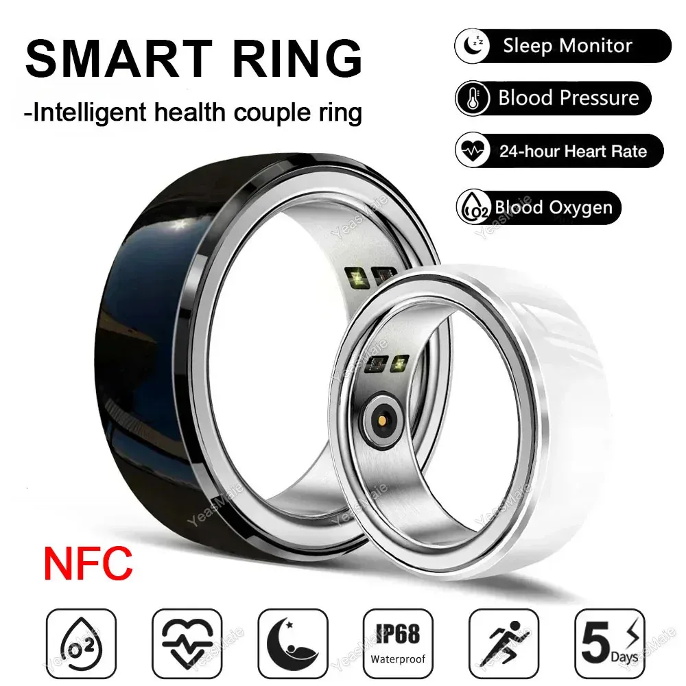 Smart Ring NFC Intelligente Technology STAMMOIDOMER BLOEDEN ZUUWGE SLAAP Smartring Fitness Tracker Waterdichte slimme ringen voor mannen 240414