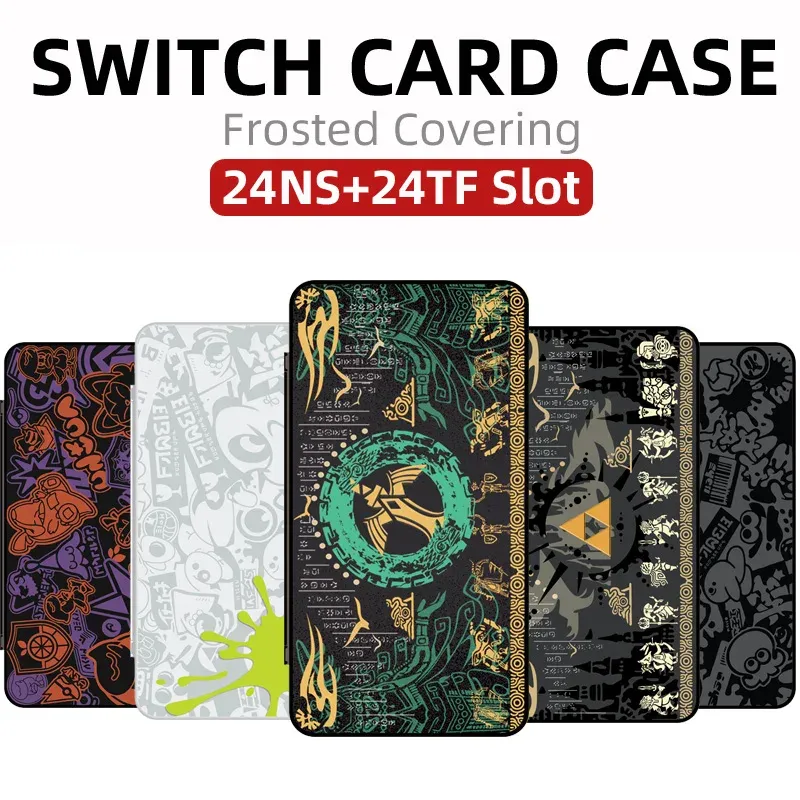Cases New 24 In 1 Nintend Switch Game Card Storage Case Magnetic 3D Silicone Cover Box for Nintendo Switch Nintendoswitch Accessories