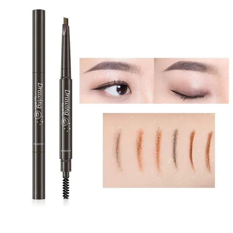 Supply Double Head Eyebrow Enhancers Pencil Tattoo Waterproof Long Lasting Professional Brow Pen With Eyebrow Brush Natural Eye Makeup