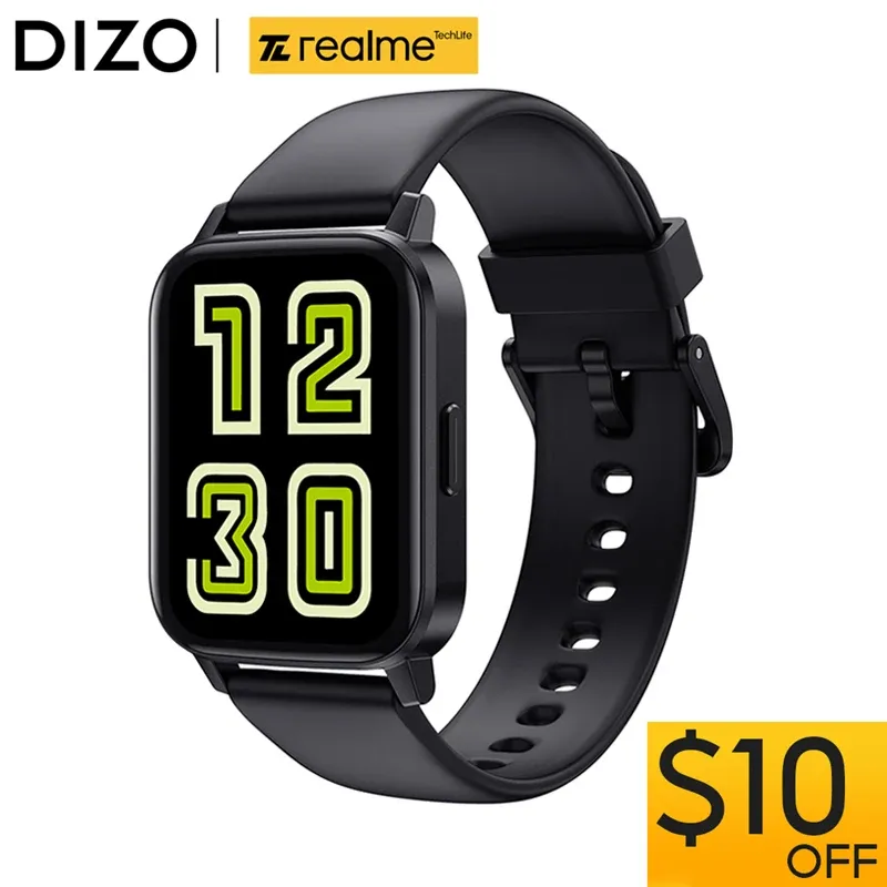 시계 Dizo 1.69 "스마트 시계 터치 스크린 방수 시계 2 스포츠 스마트 워치 남성 Bluetooth Fiess 여자 손목 시계 디지털