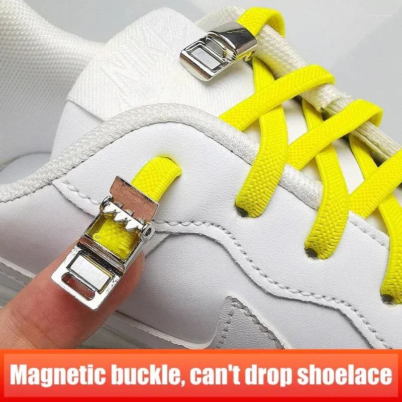 Parti di scarpa Aggiornamento elastico Shoelati pigri Luci Magnetic Cross Lock Laces senza cravatta comoda per bambini creativi per adulti Shoestringg piatti