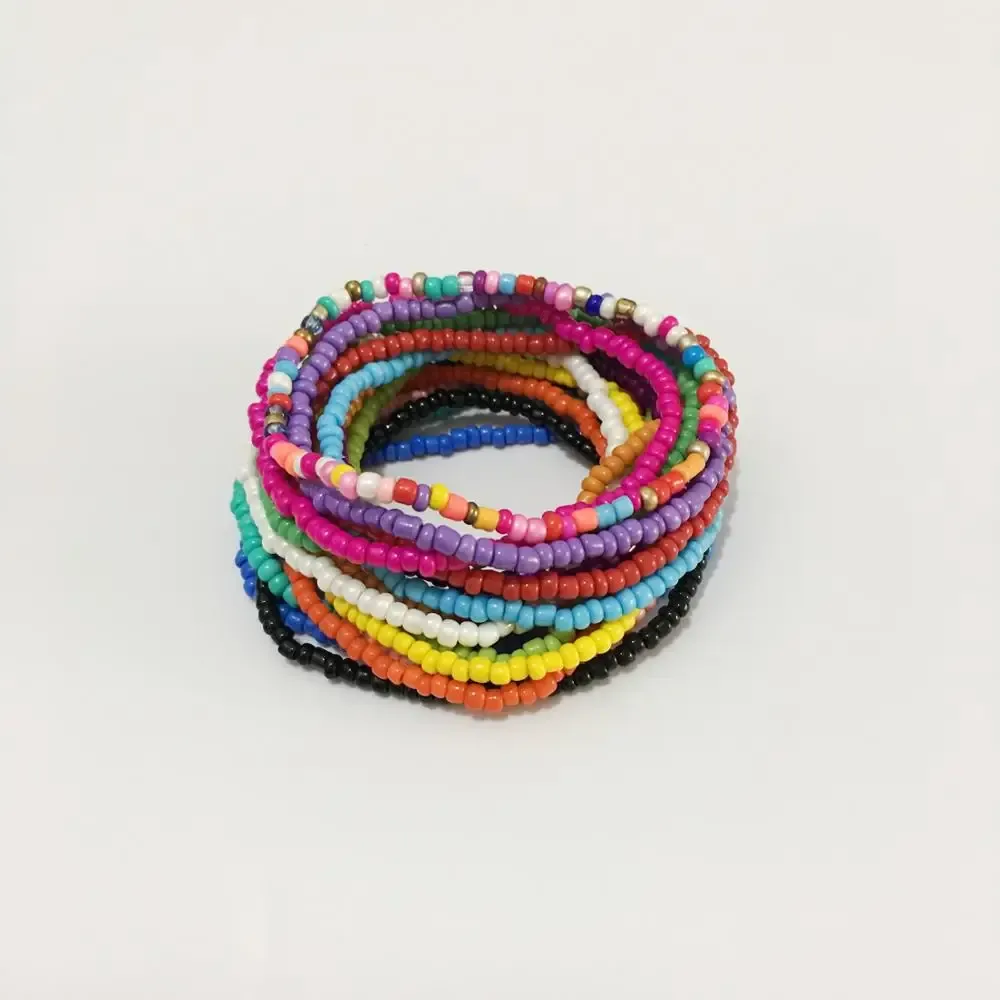 Bracelets Bracelets multi-couches Omy Bohemian Charm multi-couches pour femmes Boho Perles de graines de 3 mm Bracelets bijoux Gift Beach Accessoires